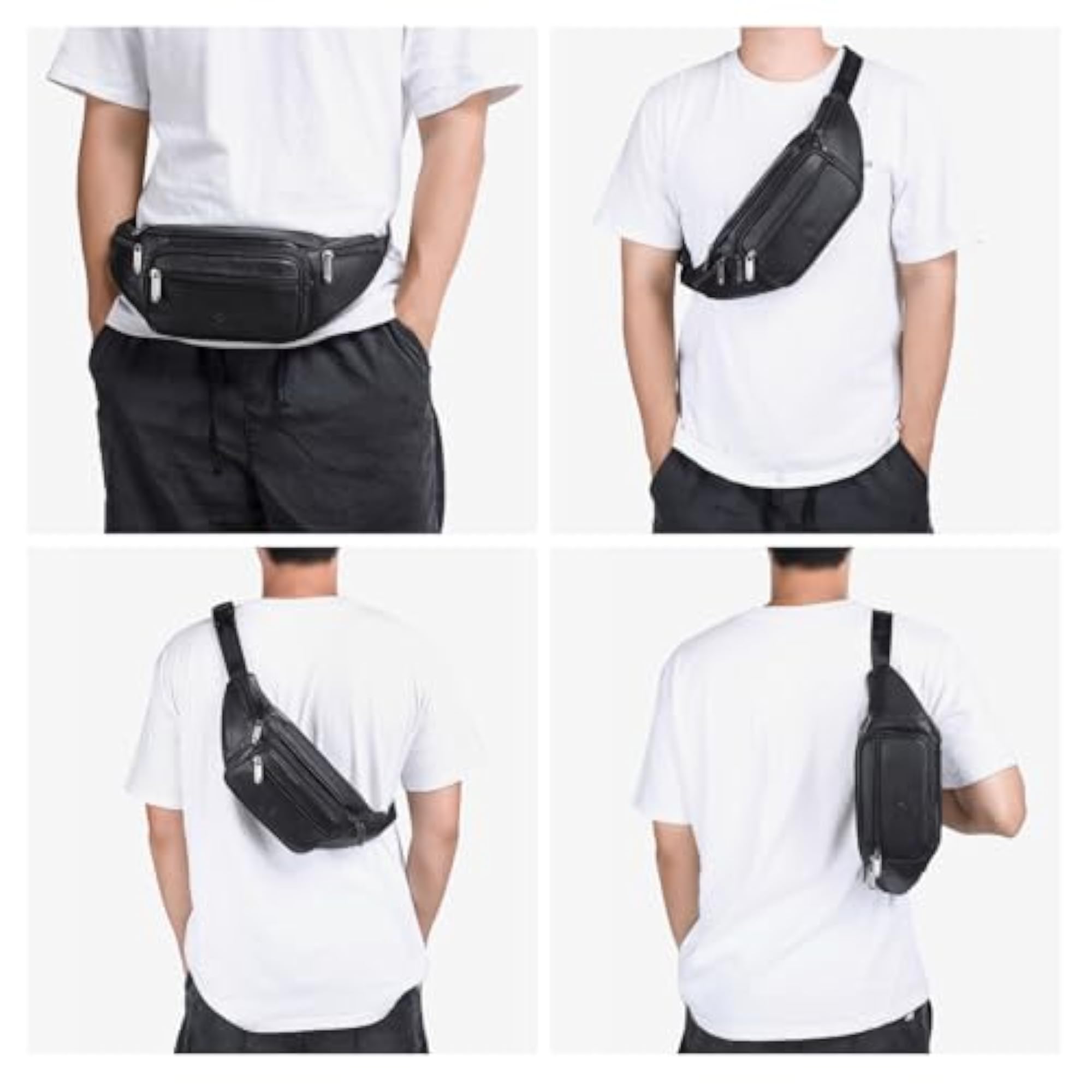Genuine Leather Fanny Pack for Men and Women
